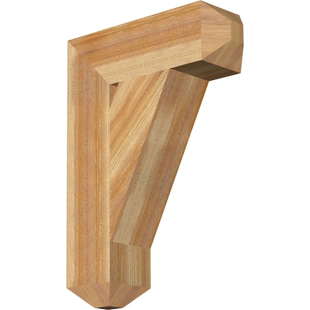 Traditional Craftsman Rough Sawn Bracket, Western Red Cedar, 6W X 20D X 28H